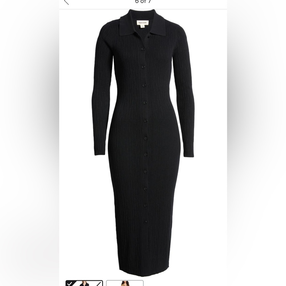 Open Edit long sleeve Rib Cardigan Dresz